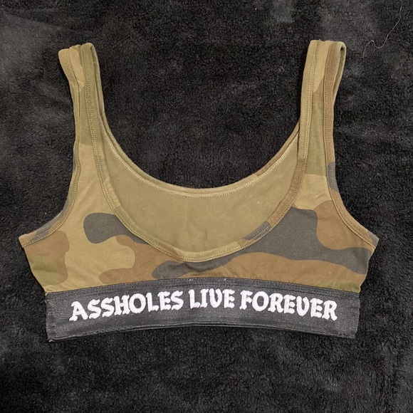 Assholes Live Forever Camo Sports Bra - Picture 2 of 3